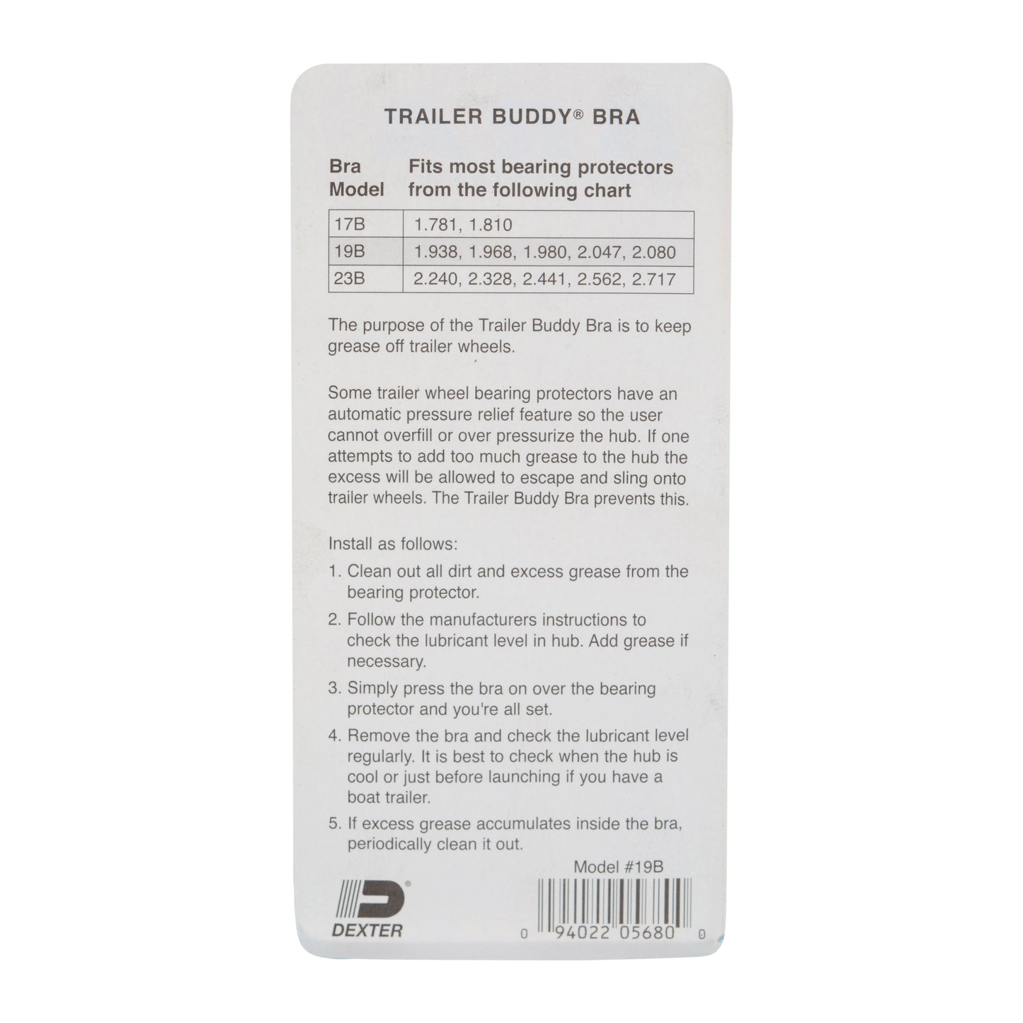 Boat Trailer Bearing Buddy Bra Cover (Pair) 19B Fits 1.980 Bearing Buddys