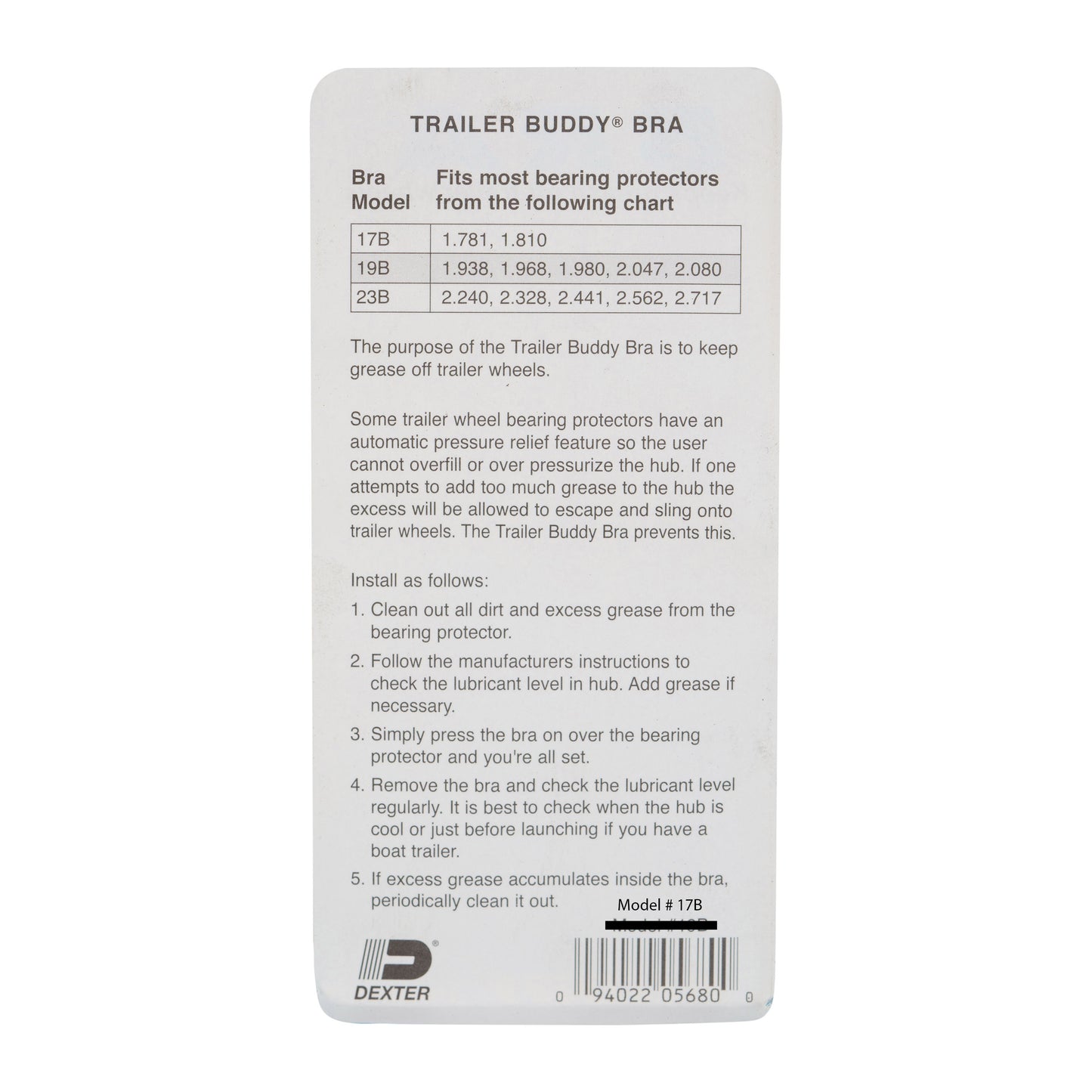 Boat Trailer Bearing Buddy Bra Cover (Pair) 17B fits 1.71 Accu-Lube Dust Cap for Extra Protection