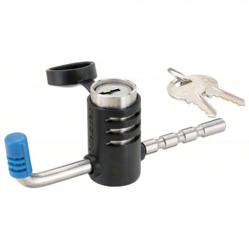 MASTER LOCK Coupler Lock: Universal, 1/4 in, Stainless Steel, (2) Keys