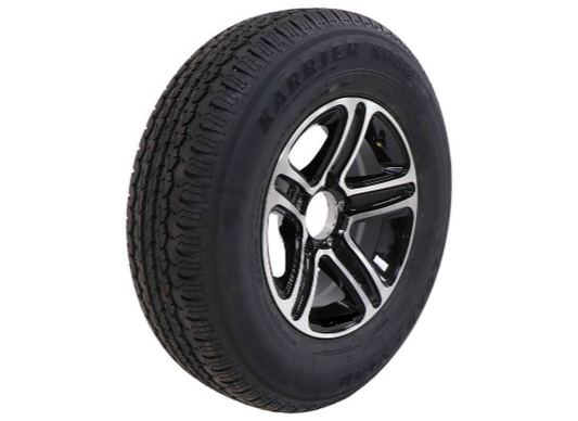 Kenda Karrier ST205/75R14 Radial Tire w/ 14" Series T09 Aluminum Wheel - 5 on 4-1/2 - Load Rating D