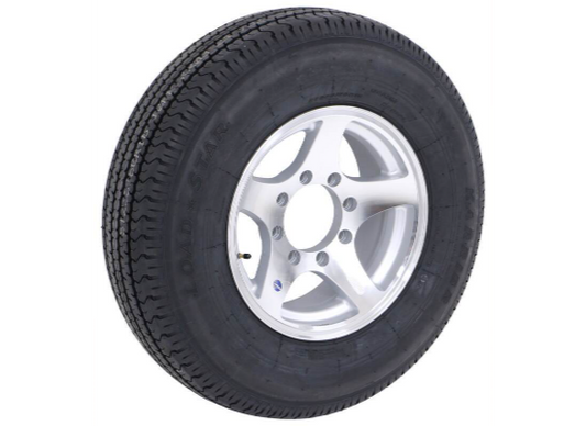 Kenda Karrier ST235/80R16 Radial Tire w/ 16" Series 04 Aluminum Wheel - 8 on 6-1/2 - Load Rating E