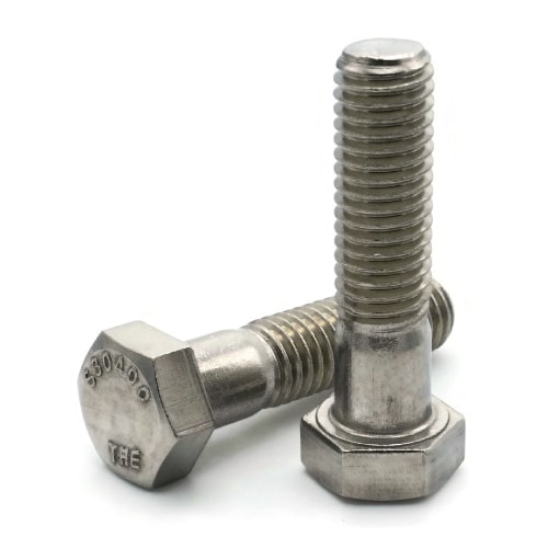 18-8 SS HEX HEAD CAP SCREW PARTIAL THREAD UNC 3/8"-16 x 2"